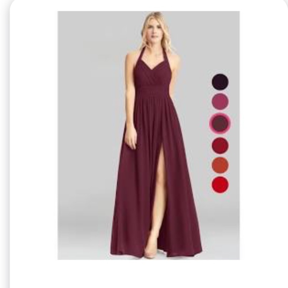 Chiffon Bridesmaid Dress A-Line/Halter w/ POCKETS
